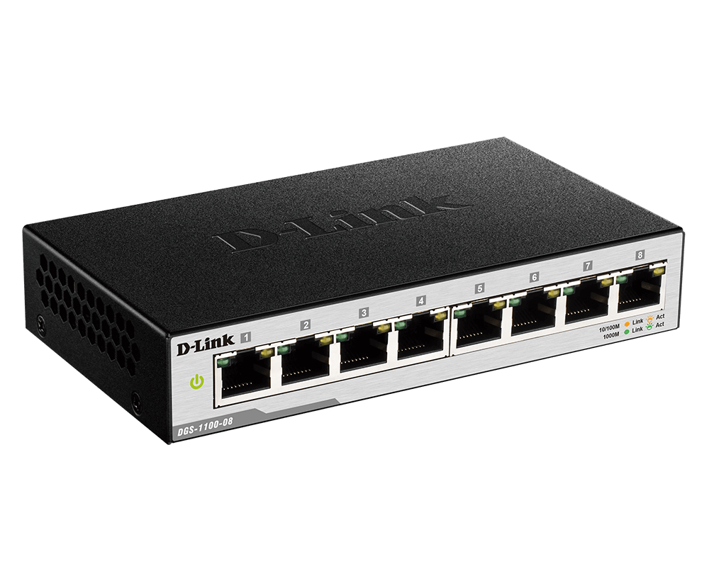 SWITCH D-LINK EASYSMART GIGABIT 8 PORTS 10/100/1000 BASE-T D-Link