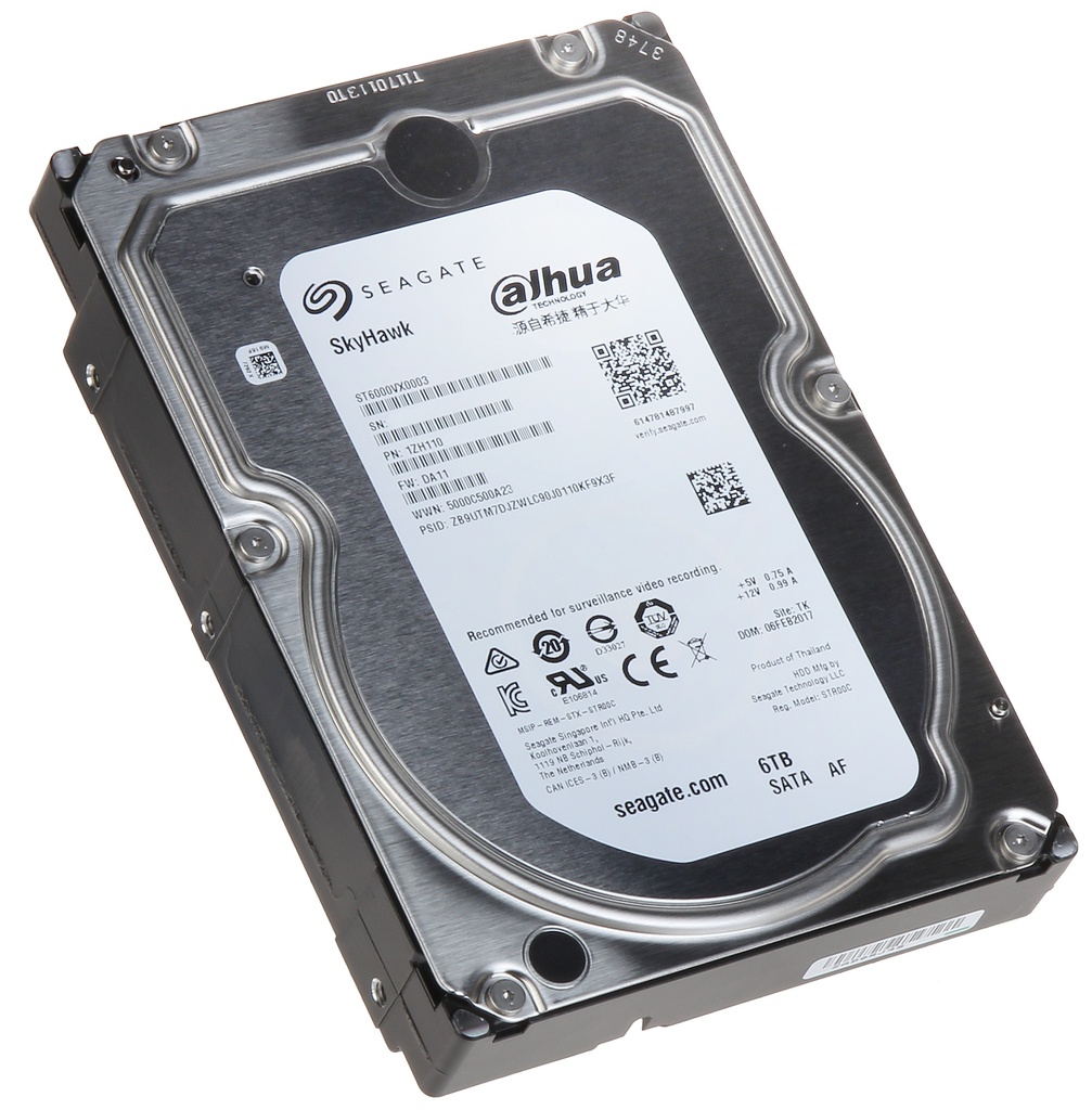 Disque Dur Interne 3.5" Seagate Skyhawk Spécial Surveillance 4 To