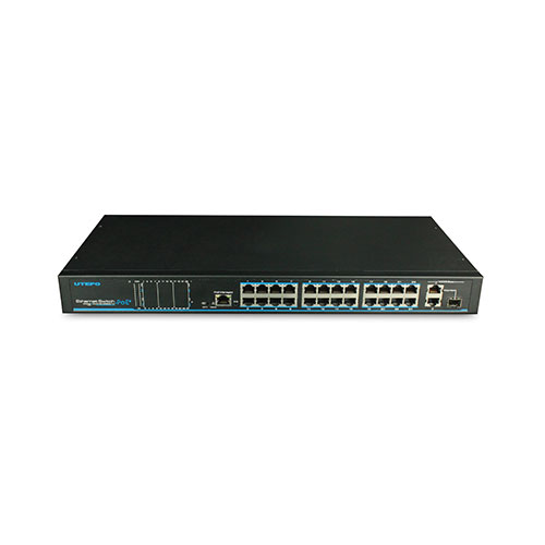 Switch 24 Ports Poe 10/100 +2 Ports 10/100/1000 Utepo Sf26P-Lmo