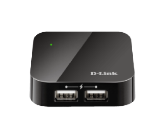 D-Link 4 Port High Speed Usb Hub (Black) With Smart Charg