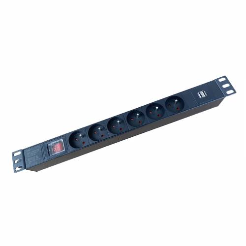 Briticom Pdu 6 Prises Euro 16Amp 230V Avec Bouton On/Off