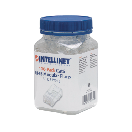 Intellinet 100-Pack Cat6 Rj45 Modular Plugs