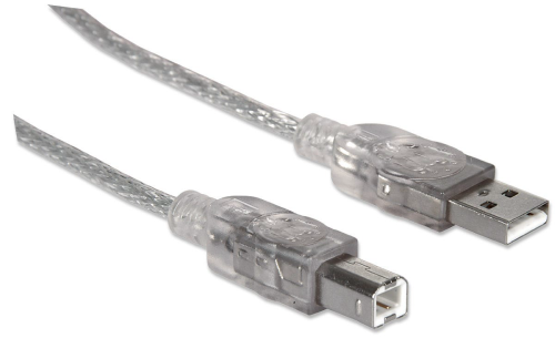 Intellinet Cable Usb 2.0  Transparent Gris 1.8 (Par 50 Pcs)
