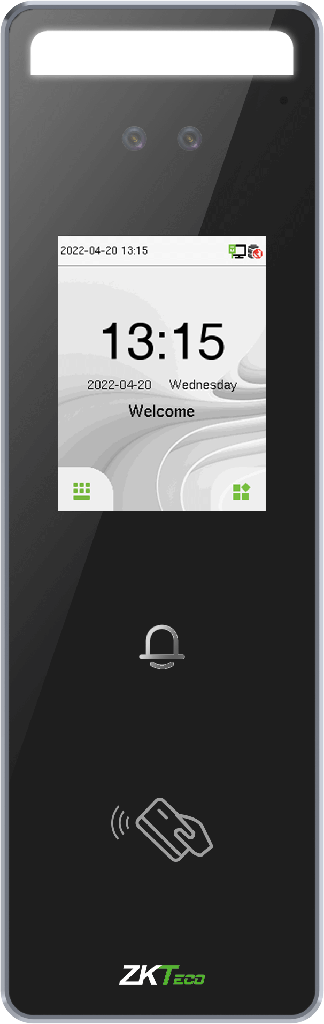 Pointage et contrôle d'accès reconnaissance faciale ZKTeco SpeedFace-V3L