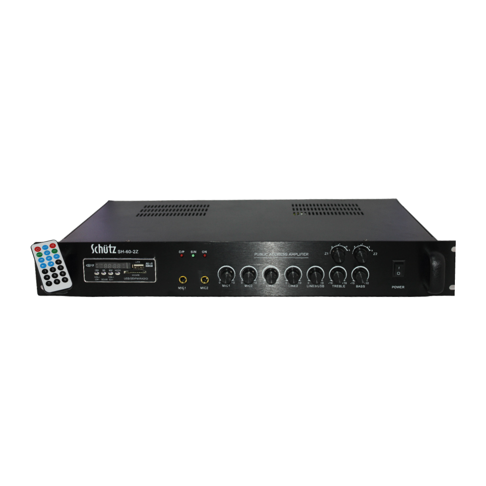 [SH-60-2Z] Amplificateur de puissance de mixage Public Adress 60W Rack Schutz