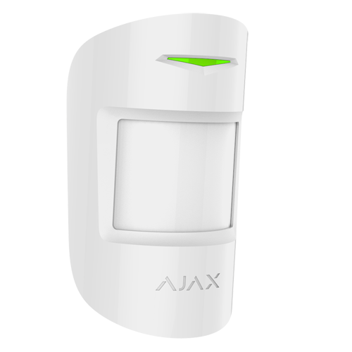 [AJ-MOTIONPROTECTPLUS-W] Détecteur bivolumétrique double technologie PIR et microwave. immunisé  contre  les  animaux. Ajax sans fils