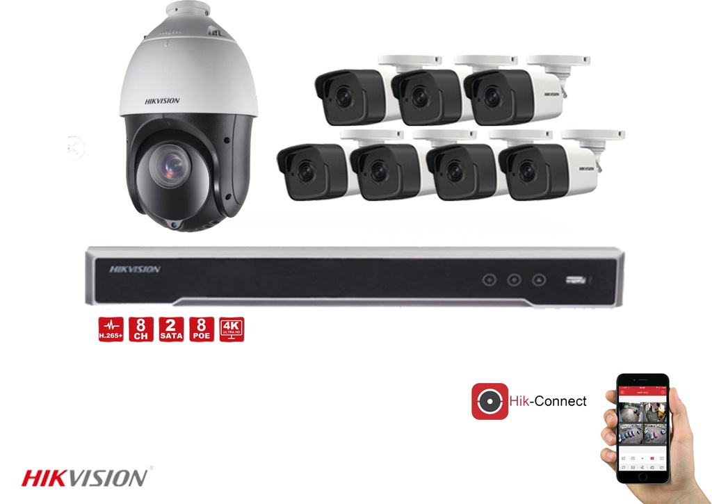 Pack Gold ++ Caméras De Surveillance Hikvision Ip