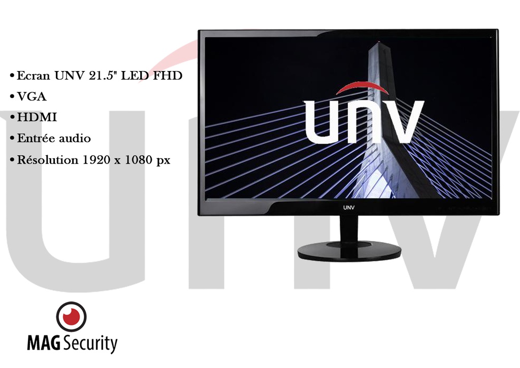 Ecran Uniview 21.5" Led Fhd