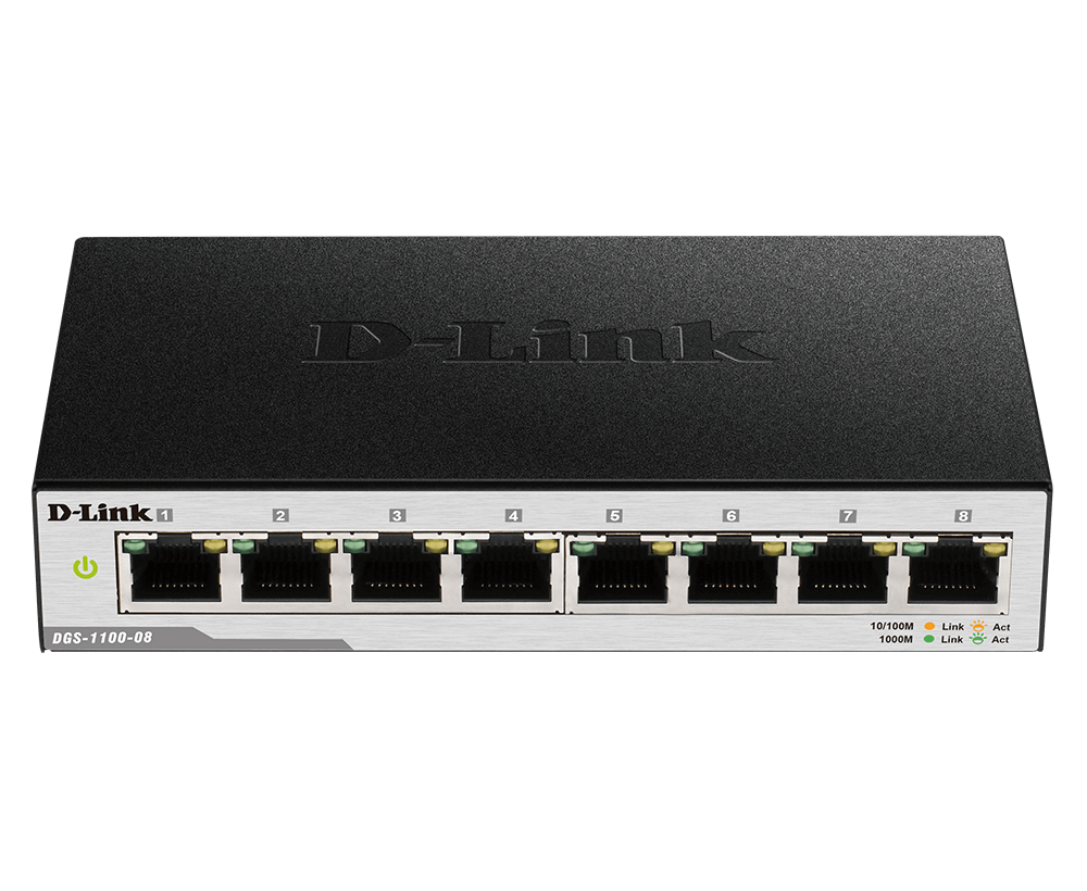 [DGS-1100-08] Switch Dlink Easysmart Gigabit 8 Ports 10/100/1000 Base-T D-Link